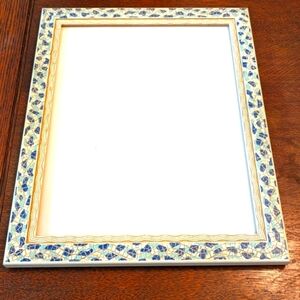 Vintage Custom Made Faux Mosaic Motif Picture/Artwork Frame w/Glass